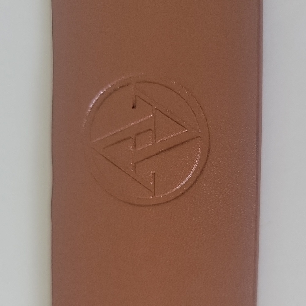 Adrienne Vittadini AV Signature Logo Brown Belt With Polished Gold Buckle L/XL - Picture 6 of 9